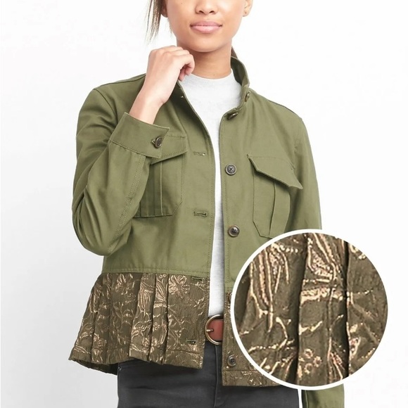 GAP Floral Hem Utility Jacket size SML - Picture 1 of 7